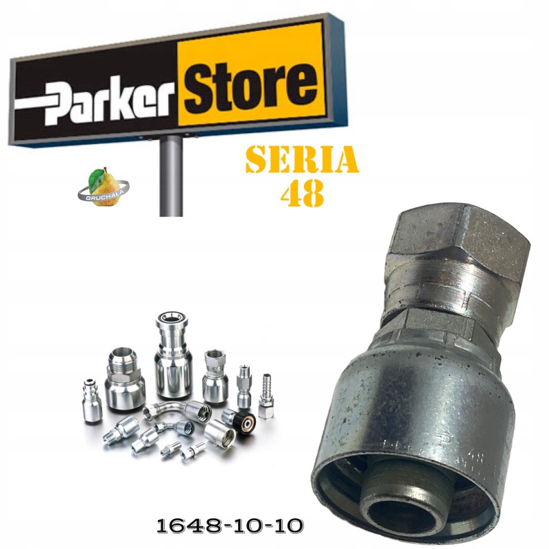 Parker 16848 10 10 crimp fittings 7 8 jic sae