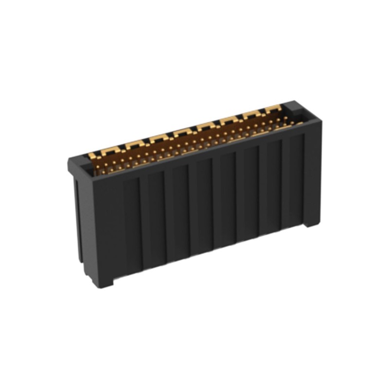 1 pcs - ERNI MicroSpeed Series Right Angle Surface Mount PCB Header, 50 Contact(s), 1.0mm Pitch, 2 Row(s)