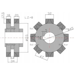 Socket wheel Russian spreader 2285010109