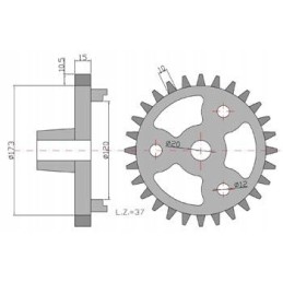 Large gear wheel seeder Poznań 3023030220