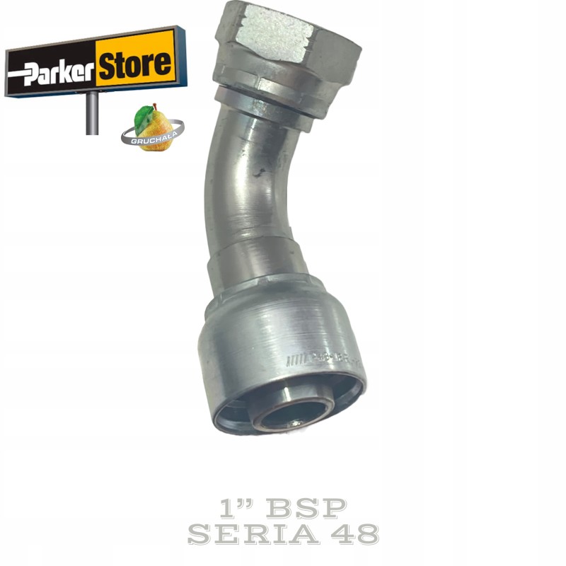 Parker 1b148 16 16 ferrule hose 45 connector 1 bsp