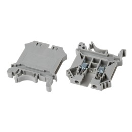 10 pcs - RS PRO DIN Rail Terminal Block, 4mm², Single-Level, Screw Termination