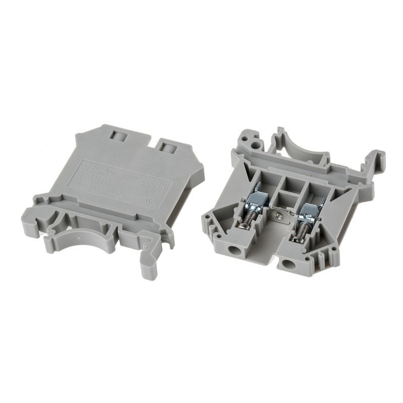 10 pcs - RS PRO DIN Rail Terminal Block, 4mm², Single-Level, Screw Termination