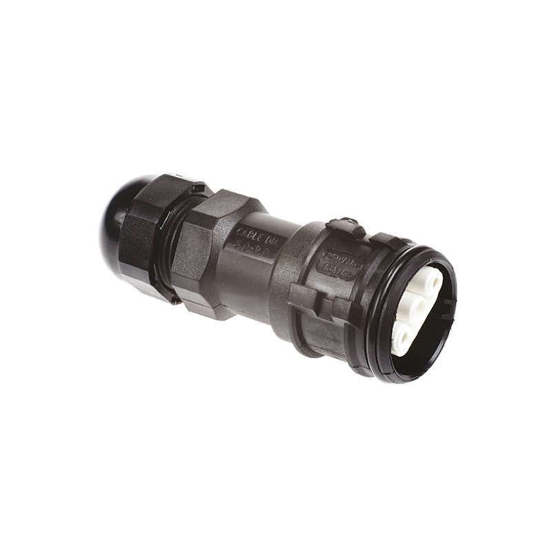 1 pcs - 3 Pole IP68 Rating Cable Mount Female Mains Inline Connector Rated At 16A