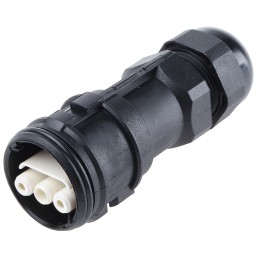 1 pcs - 3 Pole IP68 Rating Cable Mount Female Mains Inline Connector Rated At 16A
