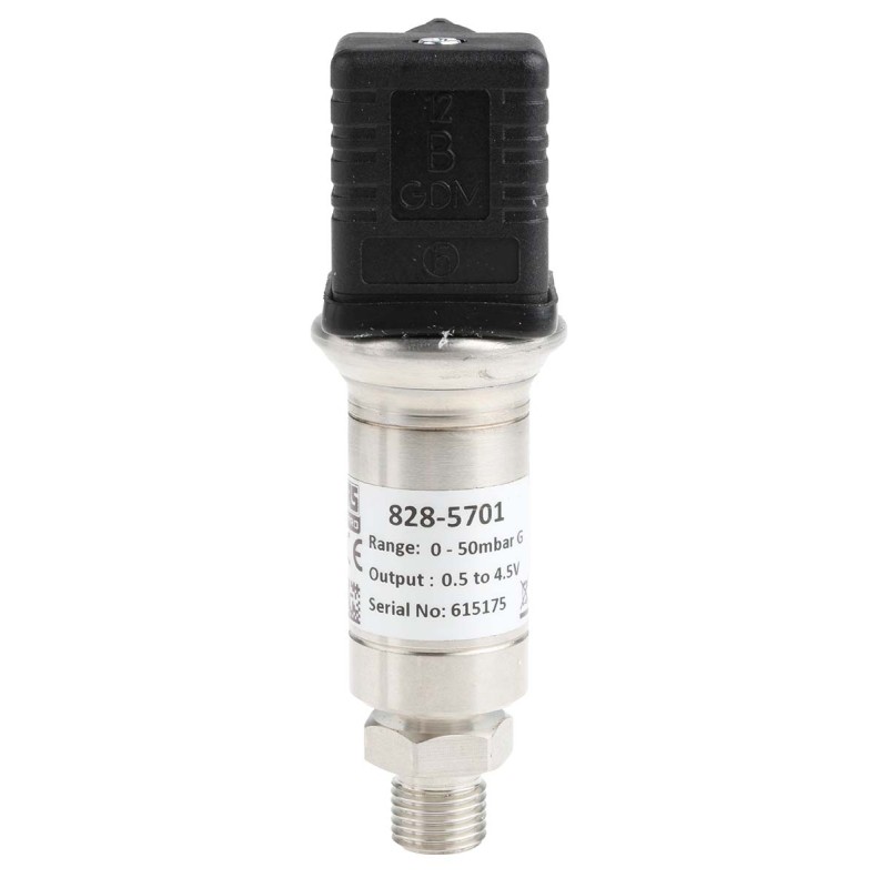 1 pcs - RS PRO Pressure Sensor, 0bar Min, 50mbar Max, Voltage Output, Relative Reading