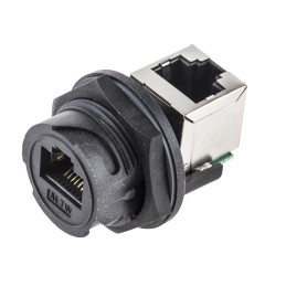 1 pcs - Amphenol Industrial RDP Series Female RJ45 Connector, Panel Mount, Cat5e, STP Shield