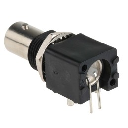 1 pcs - RS PRO, jack PCB Mount BNC Connector, 50Ω, Through Hole Termination, Right Angle Body