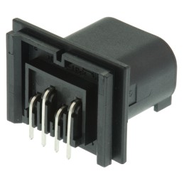 1 pcs - TE Connectivity, Micro Quadlok System Automotive Connector Plug 4 Way, Solder Termination