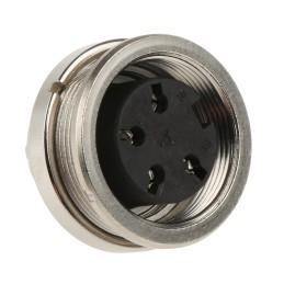 1 pcs - Amphenol Industrial, Signalmate C091 4 Pole M16 Din Socket, 5.0A, 300 V IP40, Screw On, Panel Mount