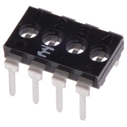 1 pcs - TE Connectivity Shunt Black DIP Switch 8 Way 4 Row 2.54mm Pitch