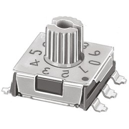 1 pcs - KNITTER-SWITCH 10 Way Surface Mount DIP Switch, Rotary Flush Actuator