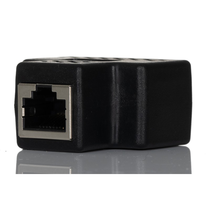 1 pcs - RS PRO 2-Port RJ45 Female 3 Way Splitter Adapter, Shielded