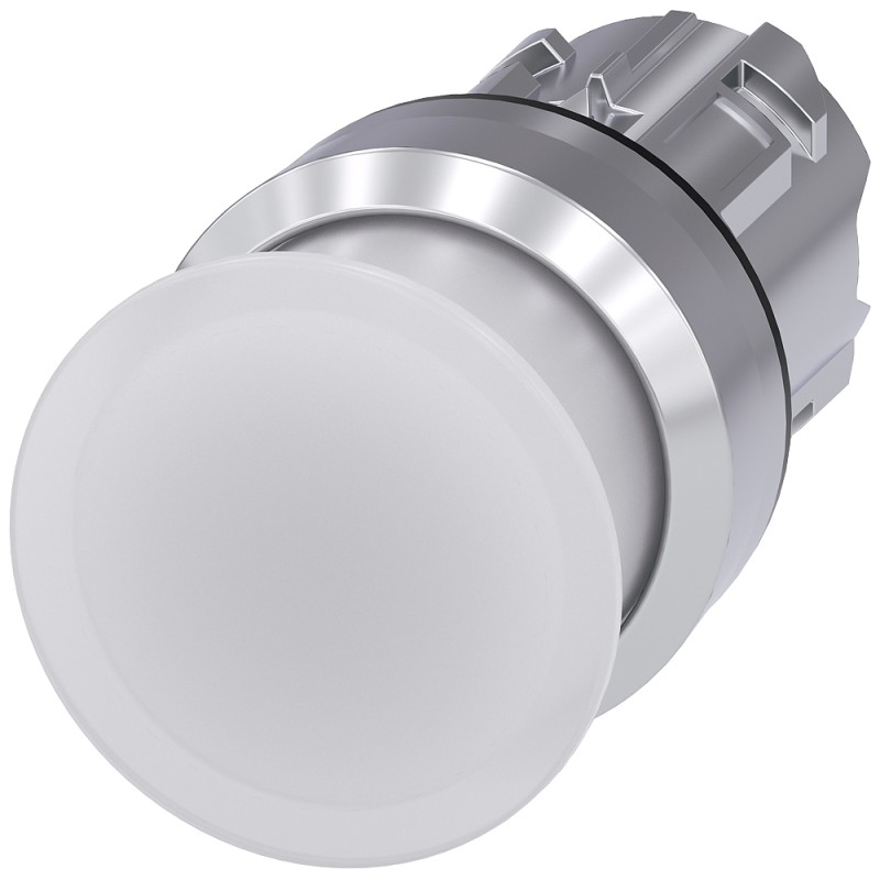 1 pcs - Siemens SIRIUS ACT Series White Momentary Push Button Head, 22mm Cutout, IP66, IP67, IP69K