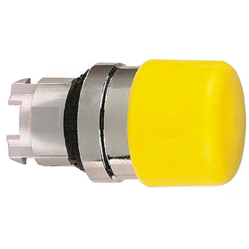 1 pcs - Schneider Electric Harmony XB4 Series Yellow Momentary Push Button Head, 22mm Cutout, IP66, IP69K
