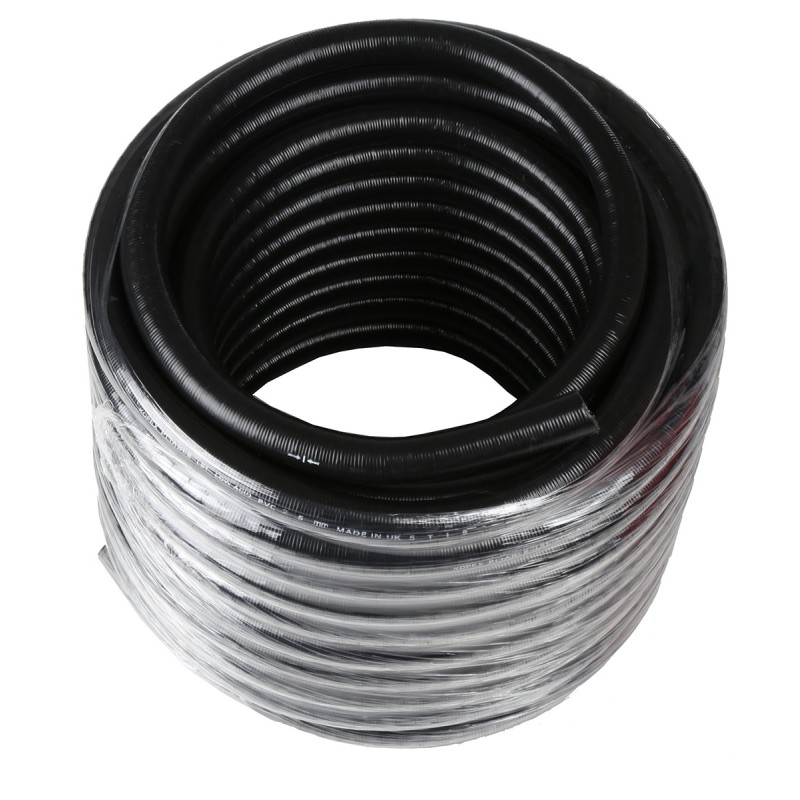 1 Reel of 30 M - Kopex Pliable Conduit, 25mm Nominal Diameter, Steel, Black