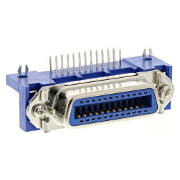 1 pcs - RS PRO Right Angle Through Hole Mount PCB Socket, 24-Contact, 2.16mm Pitch, Solder Termination