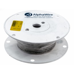 1 Reel of 30 M - Alpha Wire Premium Series White 0.52 mm² Hook Up Wire, 20 AWG, 10/0.25 mm, 30m, Silicone Rubber Insulation
