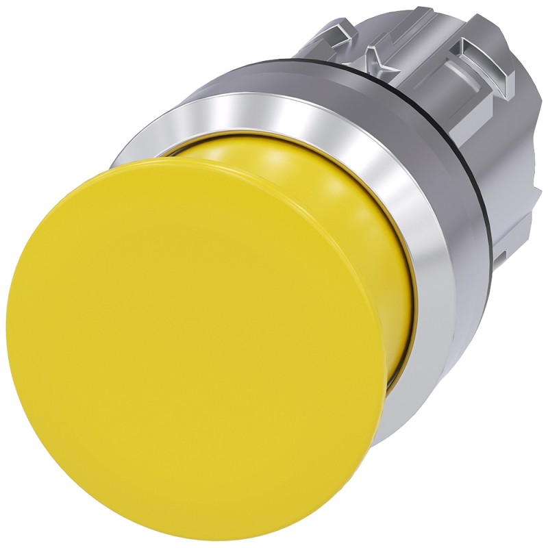 1 pcs - Siemens SIRIUS ACT Series Yellow Momentary Push Button Head, 22mm Cutout, IP66, IP67, IP69K