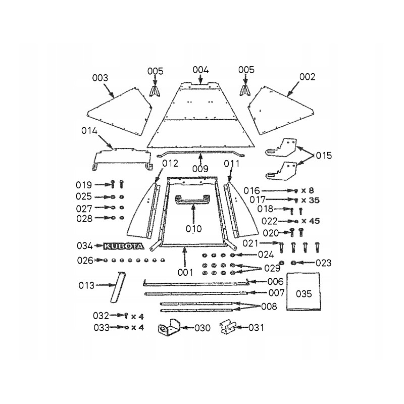 kubota g23 g26 deflector