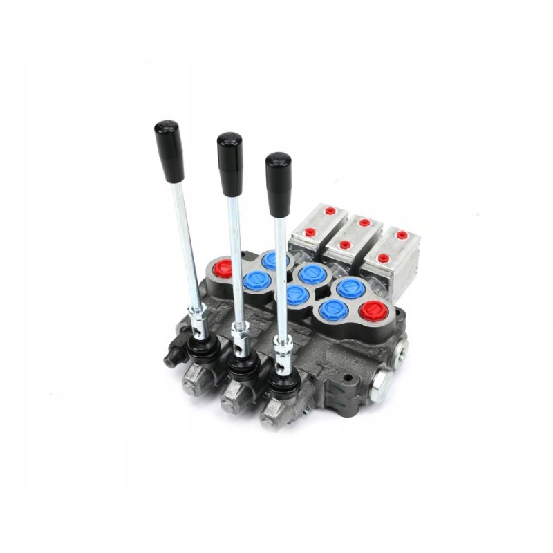 Hydraulic distributor 80 lm, 3 sections, manual and pneumatic control, all