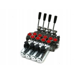 Hydraulic distributor 50 lm, 4 sections, manual and electric control, 24 dc ro