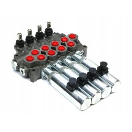 Hydraulic distributor 80 lm, 4 sections, manual and electric control, 24 dc ro