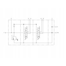 Hydraulic distributor 80 lm, 4 sections, manual and electric control, 24 dc ro