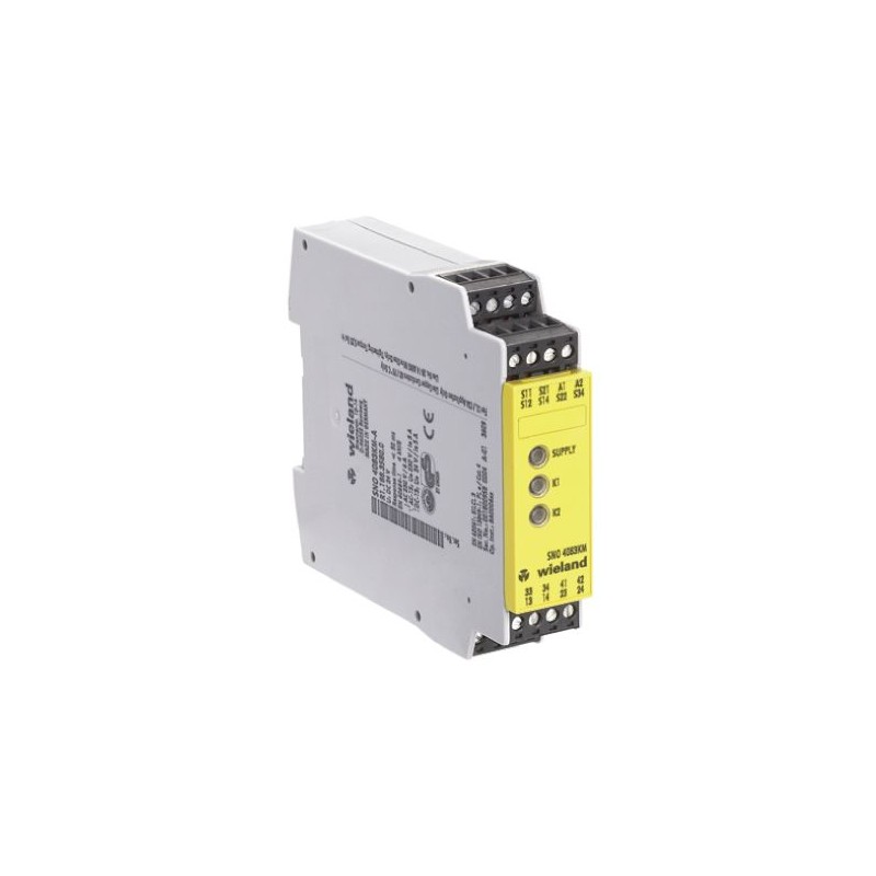 1 pcs - Wieland Dual-Channel Safety Relay, 115 - 230V ac, 3 Safety Contacts