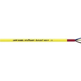 1 Reel of 50 M - Lapp 3 Core Power Cable, 1.5 mm², 50m, Yellow Polyurethane PUR Sheath, Multicore, 500 V
