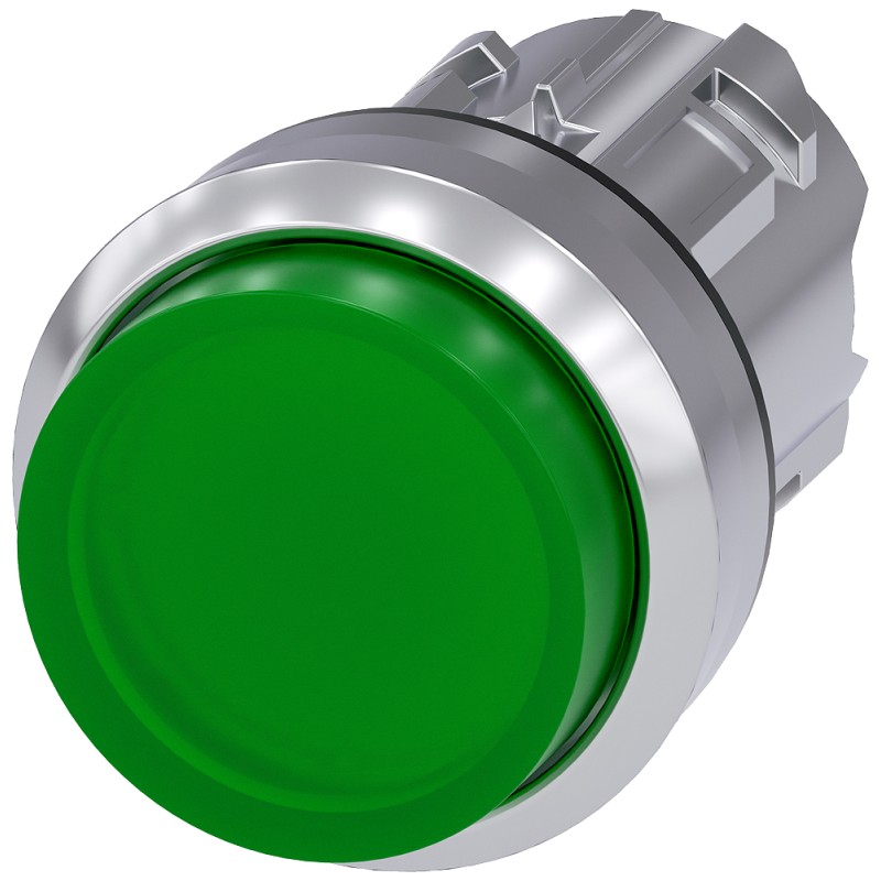 1 pcs - Siemens SIRIUS ACT Series Green Momentary Push Button Head, 22mm Cutout, IP66, IP67, IP69K