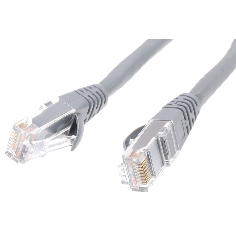 1 pcs - RS PRO Cat6 Male RJ45 to Male RJ45 Ethernet Cable, U/UTP, Grey LSZH Sheath, 0.5m