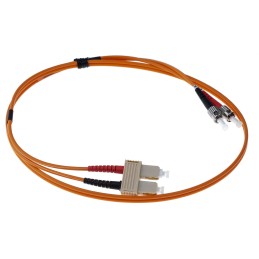 1 pcs - RS PRO OM1 Multi Mode OM1 Fibre Optic Cable, 62.5/125μm, Orange, 1m