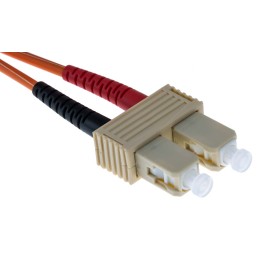 1 pcs - RS PRO OM1 Multi Mode OM1 Fibre Optic Cable, 62.5/125μm, Orange, 1m