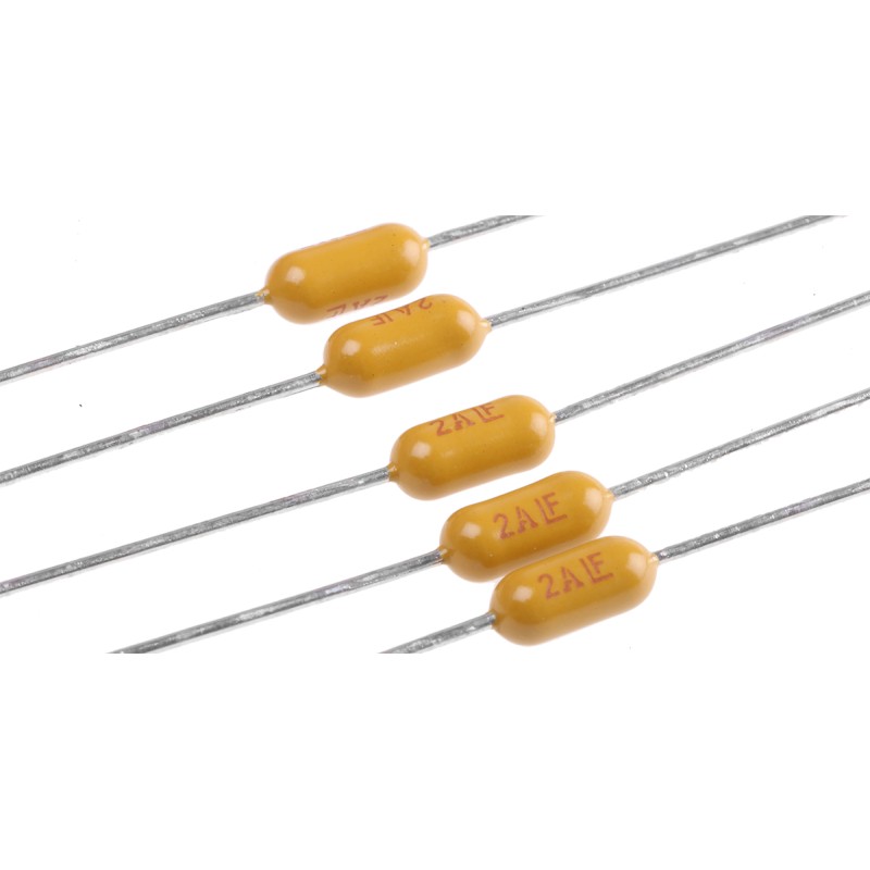 5 pcs - LittelfusePC Board Non Resettable Fuse, Axial 2A, 125V ac