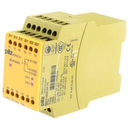 1 pcs - Pilz Dual-Channel Two Hand Control Safety Relay, 230V ac, 3 Safety Contacts