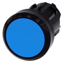 1 pcs - Siemens SIRIUS ACT Series Blue Latching Push Button, 22mm Cutout, IP66, IP67, IP69K