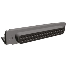 1 pcs - TE Connectivity Amplimite HD-20 37 Way Right Angle Through Hole D-sub Connector Socket, 2.75mm Pitch, with 4-40 UNC