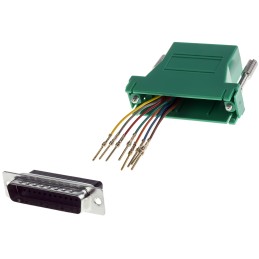 1 pcs - RS PRO D Sub Adapter Male 25 Way D-Sub to Female RJ45