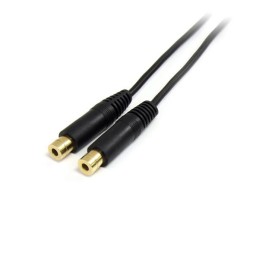 1 pcs - StarTech.com Male 3.5mm Stereo Jack to Female 3.5mm Stereo Jack x 2 Aux Cable, Black, 150mm