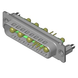 1 pcs - FCT from Molex 173107 9 Way D-sub Connector Socket, 2.74mm Pitch, with 4-40 Screw Locks