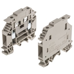 10 pcs - RS PRO Beige Disconnect Terminal Block, 4mm², Screw Termination