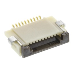 10 pcs - Hirose, FH12 0.5mm Pitch 10 Way Right Angle Female FPC Connector, ZIF Bottom Contact