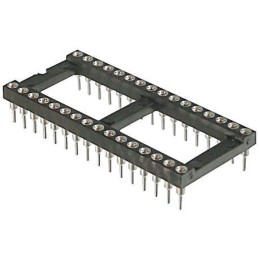 10 pcs - ASSMANN WSW 2.54mm Pitch Vertical 32 Way, Through Hole Turned Pin Open Frame IC Dip Socket, 3A