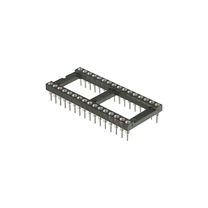10 pcs - ASSMANN WSW 2.54mm Pitch Vertical 32 Way, Through Hole Turned Pin Open Frame IC Dip Socket, 3A