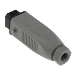 1 pcs - Hirschmann, ST IP54 Black, Grey Cable Mount 2P + E Heavy Duty Power Connector Socket, Rated At 16A, 250 V