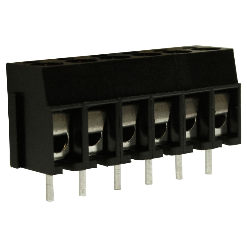 10 pcs - RS PRO PCB Terminal Block, 6-Contact, 5mm Pitch, Through Hole Mount, 1-Row, Screw Termination