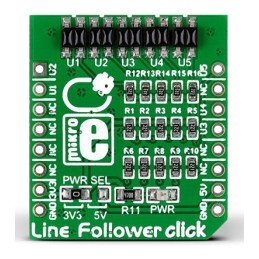 1 pcs - MikroElektronika Line Follower Click mikroBus Click Board for QRE1113