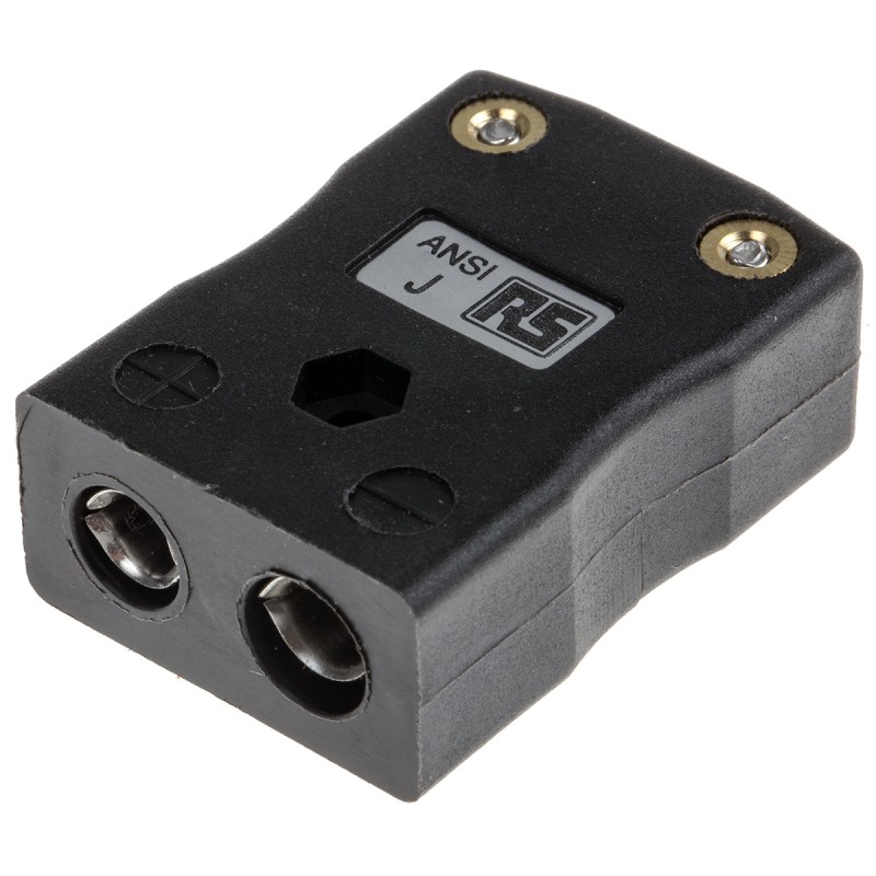 1 pcs - RS PRO In-Line Thermocouple Connector for Use with Type J Thermocouple, Standard Size, ANSI Standard