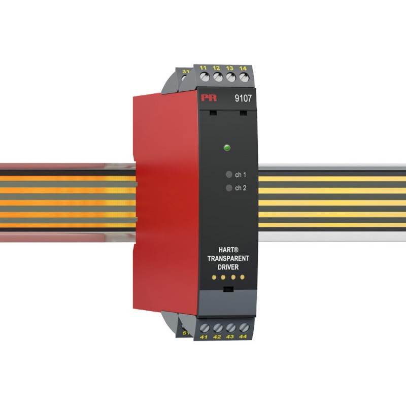 1 pcs - PR Electronics 9100 Series Signal Conditioner, Current, Voltage Input, Current Output, 19.2 - 31.2V dc Supply,